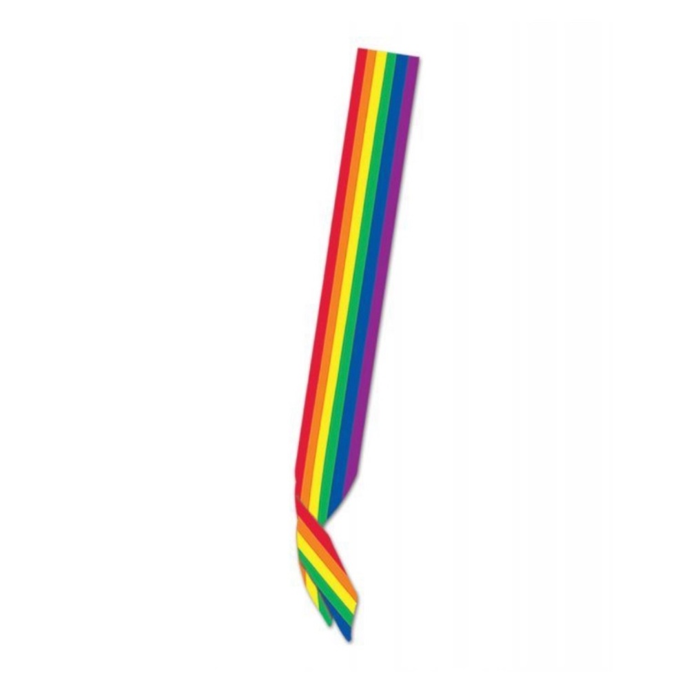 Unisex pride 33” Rainbow sash one size satin polyester